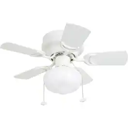 Prominence Home - Hero, 28” Flush Mount Indoor LED Ceiling Fan with Light - White