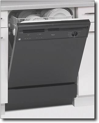Angle Standard. Whirlpool - DuraWash™ 24" Wash System Built-In Dishwasher - Black on Black.