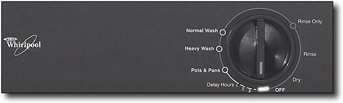 Alt View Standard 2. Whirlpool - DuraWash™ 24" Wash System Built-In Dishwasher - Black on Black.