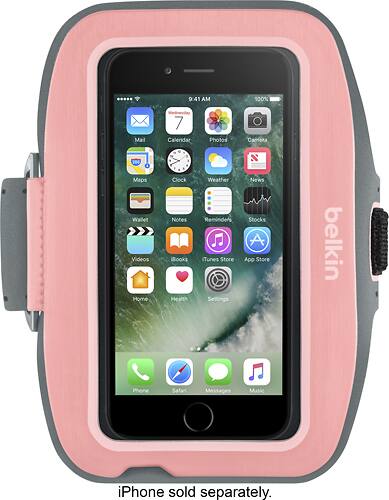 Belkin - Sport-Fit Plus Armband for Apple® iPhone® 7 - Carnation - Larger Front