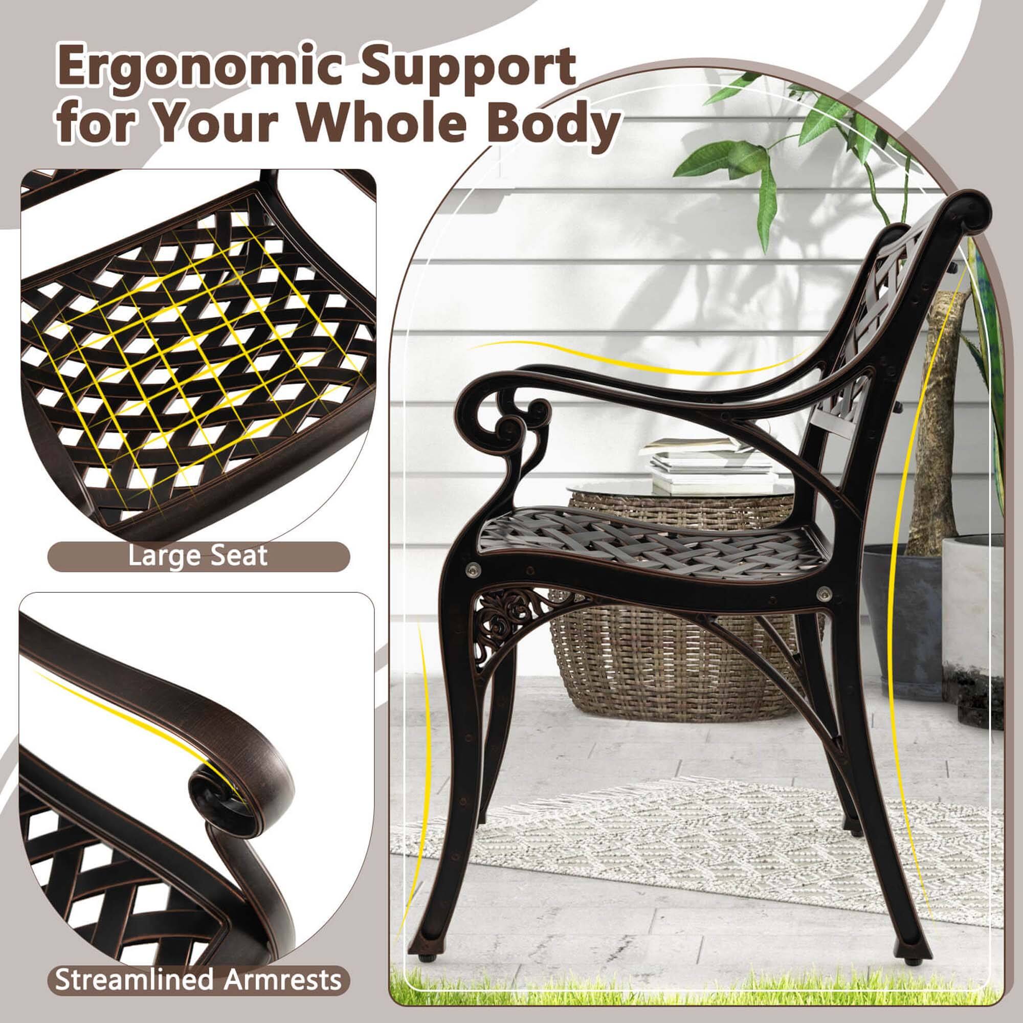 Ergonomic Support for Your Whole Body

Large Seat

Streamlined Armrests