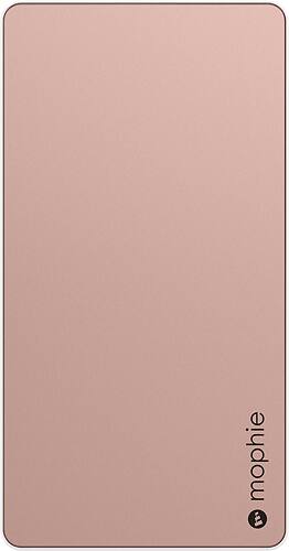 mophie - Powerstation XL 10,000 mAh Portable Charger for Most USB-Enabled Devices - Rose gold - Larger Front