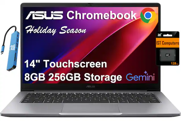 ASUS Chromebook
Holiday Season
14" Touchscreen
8GB 256GB Storage
Gemini
IST Computers
128GB