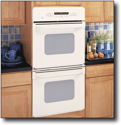 Front Standard. GE - 27" Built-in Double Electric Wall Oven - Bisque.