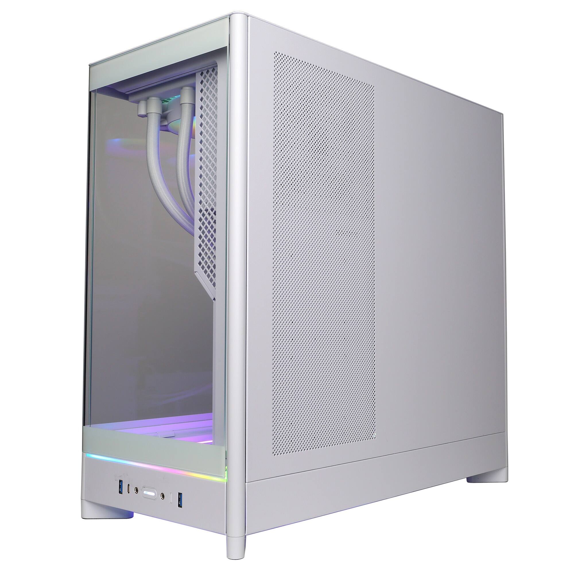 Alt View 4. CyberPowerPC - Gaming Desktop - AMD Ryzen 7 9850X3D - NVIDIA GeForce RTX 5070 12GB - 32GB DDR5 - 1TB PCIe 4.0 SSD - White.