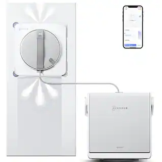 ECOVACS Robotics - WINBOT W2S Omni Window Cleaning Robot with 6-in-1 Portable Station, Dual Power, Edge Precision Cleaning, 12-Level Safety - White