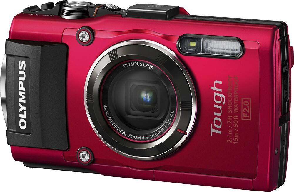 Best Buy: Olympus TG-4 16.0-Megapixel Waterproof Digital Camera Red ...