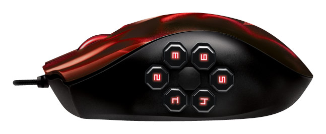 Best Buy: Razer Naga Hex Wraith MOBA/Action-RPG Laser Gaming Mouse Red/Black 8096387