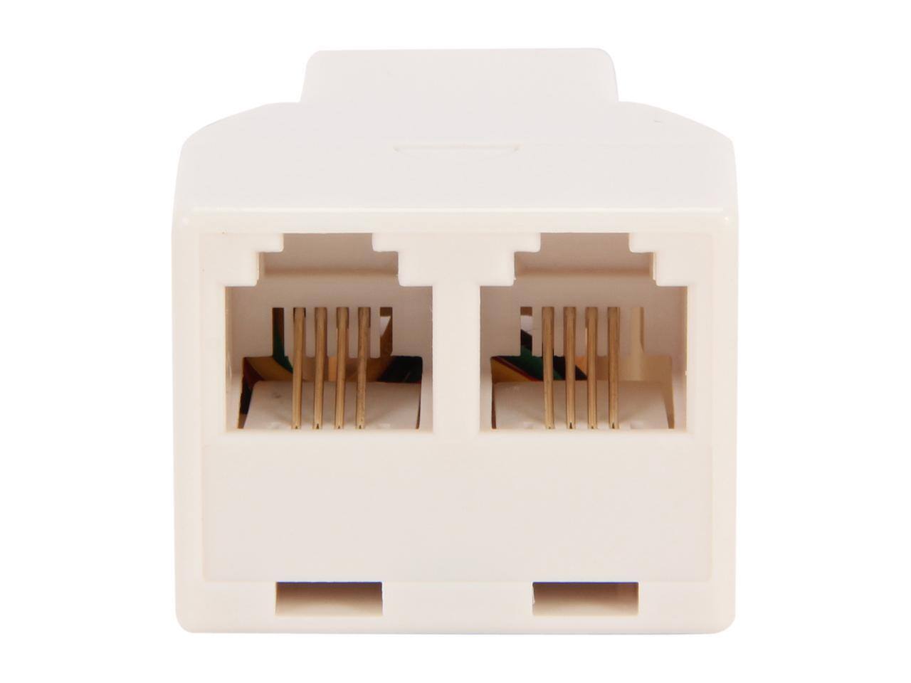 Alt View 1. Nippon Labs - Nippon Labs AD-64-F2F-WH RJ11 Telephone Jack Splitter Adapter, Male to 2 Female, White.