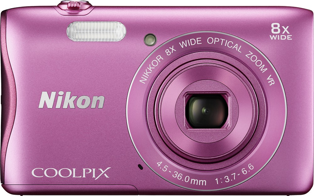 Nikon Coolpix S3700 20.1-Megapixel Digital Camera Pink - Best Buy