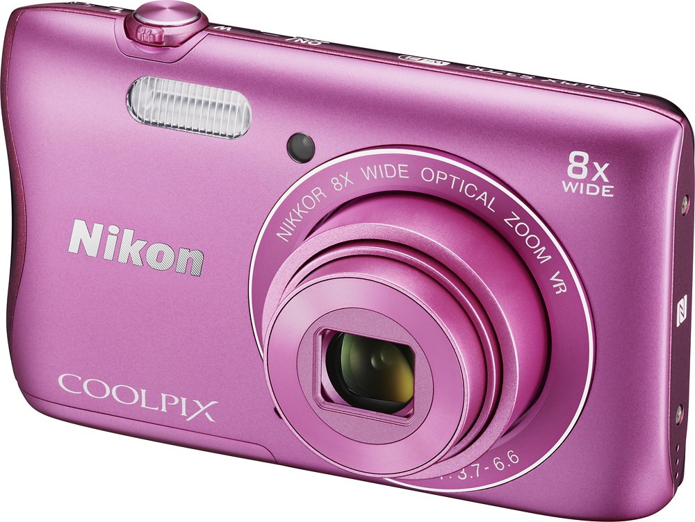 Best Buy: Nikon Coolpix S3700 20.1-Megapixel Digital Camera Pink 26476