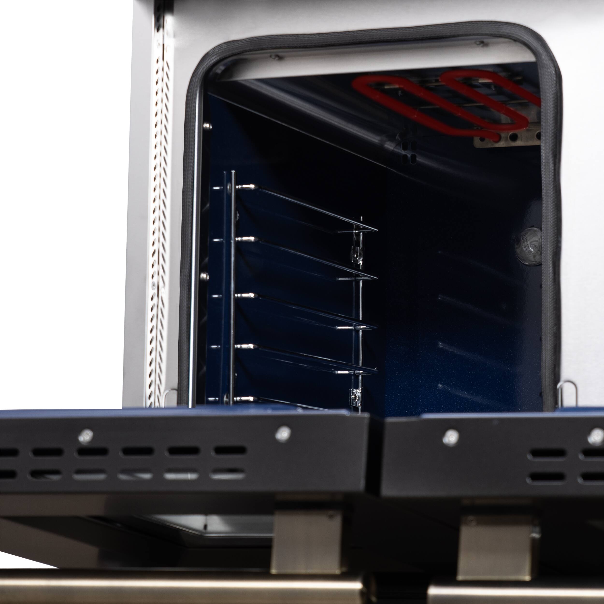 Alt View 14. Forno Appliances - Massimo 6.58 Cu. Ft. Freestanding Double Oven Dual Fuel True Convection Range with Air Fryer Basket - Black.