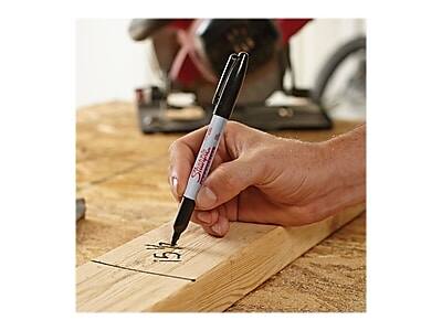 Alt View 3. Sharpie - Industrial Permanent Markers, Fine Tip, Black, Dozen (13601A).