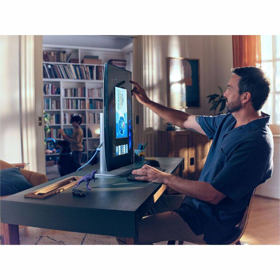 Alt View 4. HP - HP EliteStudio 8 AiO G1i All-in-One Computer - Intel Core Ultra 7 265 - vPro Technology - 16 GB - 512 GB SSD - 23.8" - Silver.