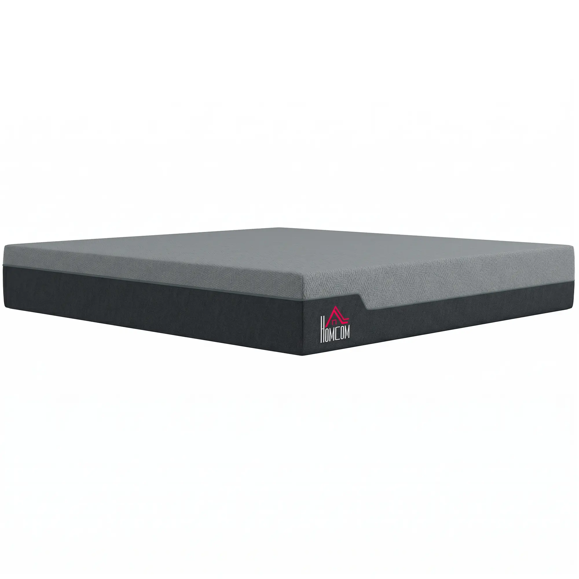 Front. Homcom - Mattress, 12 Inch Memory Foam Mattress for Pressure Relief, Graphene Gel Cooling Copper Bed in a Box - Gray.