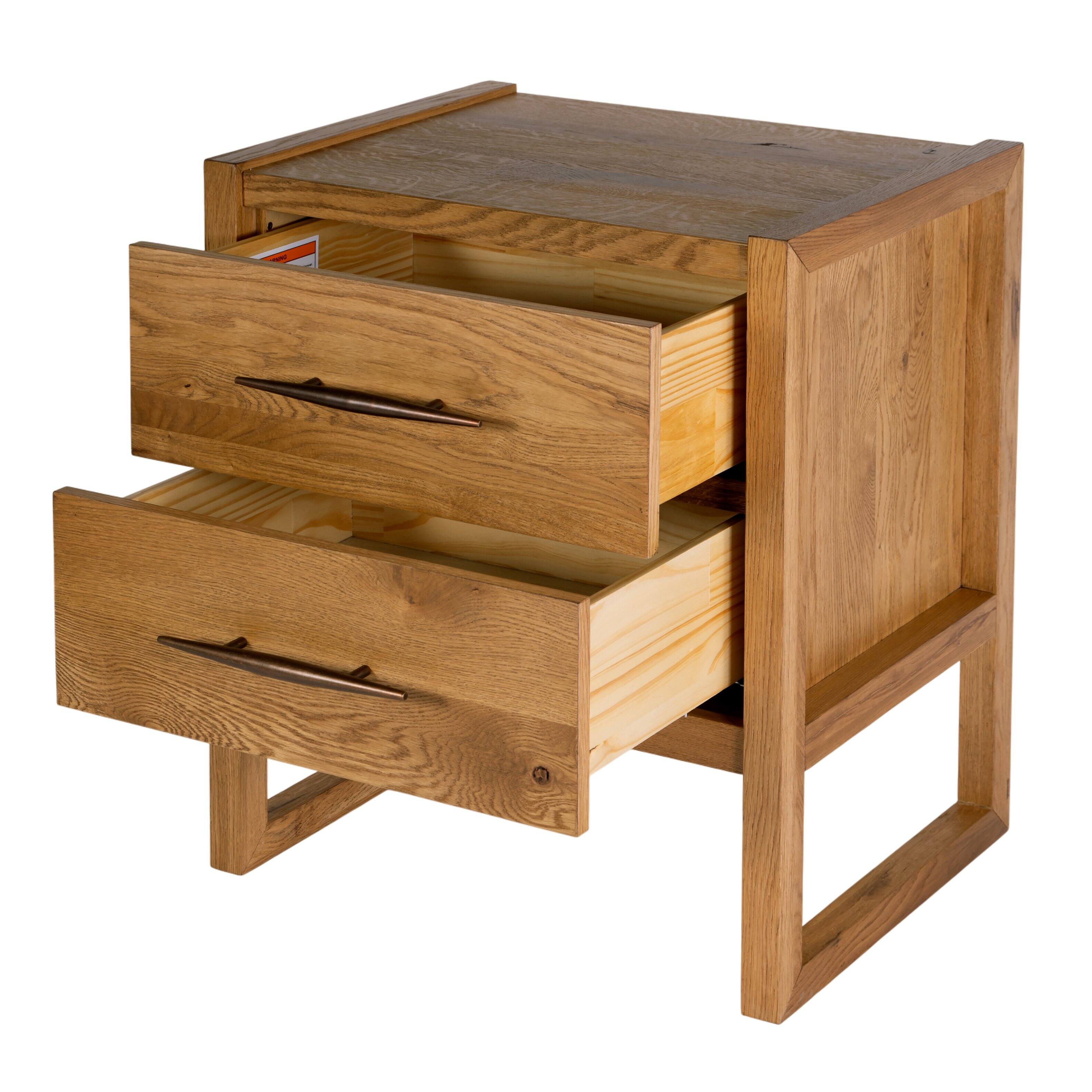 Alt View 1. Butler Specialty - Oakley 25 in. W Rectangular Wood 2 Drawer Nightstand, Light Brown, Natural - Light Brown,Natural.
