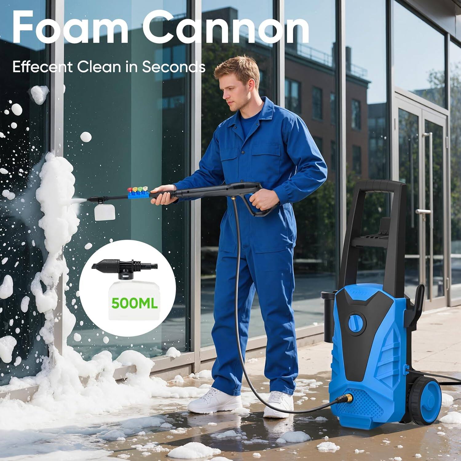 Foam Cannon  
Efficient Clean in Seconds  
500ML