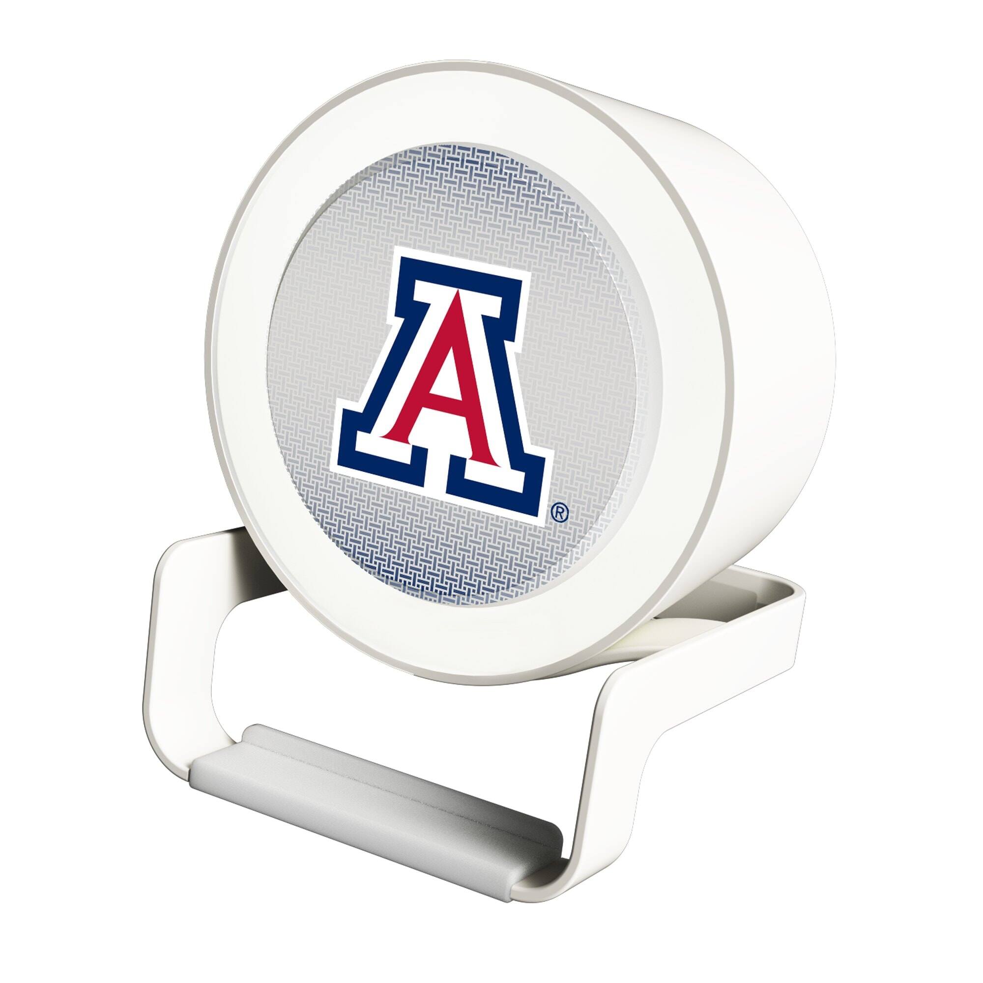 Front. Keyscaper - Arizona Wildcats Linen Print Nightlight Charger & Bluetooth Speaker - White.