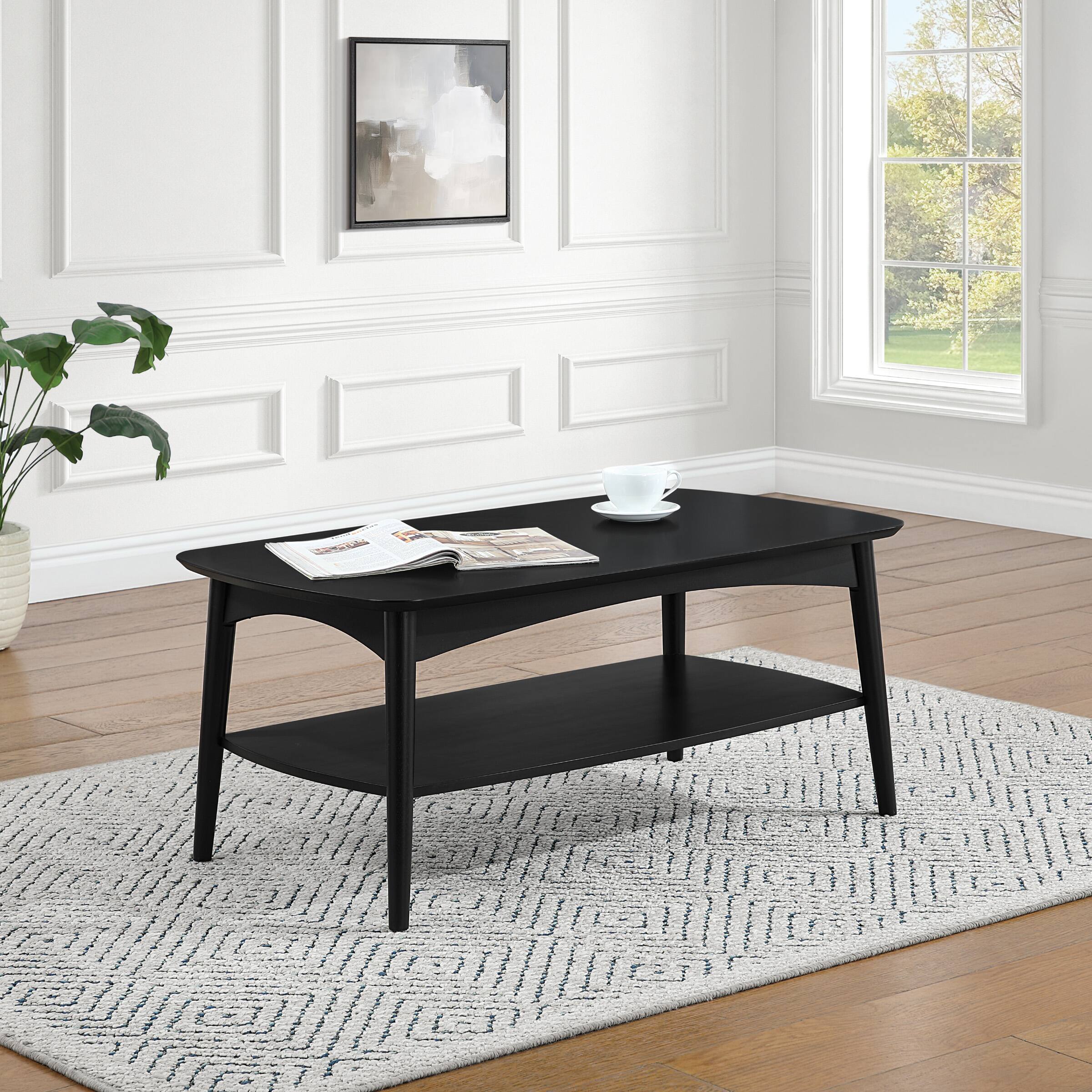 Alt View 2. OSP Home Furnishings - Copenhagen Coffee Table - Black.