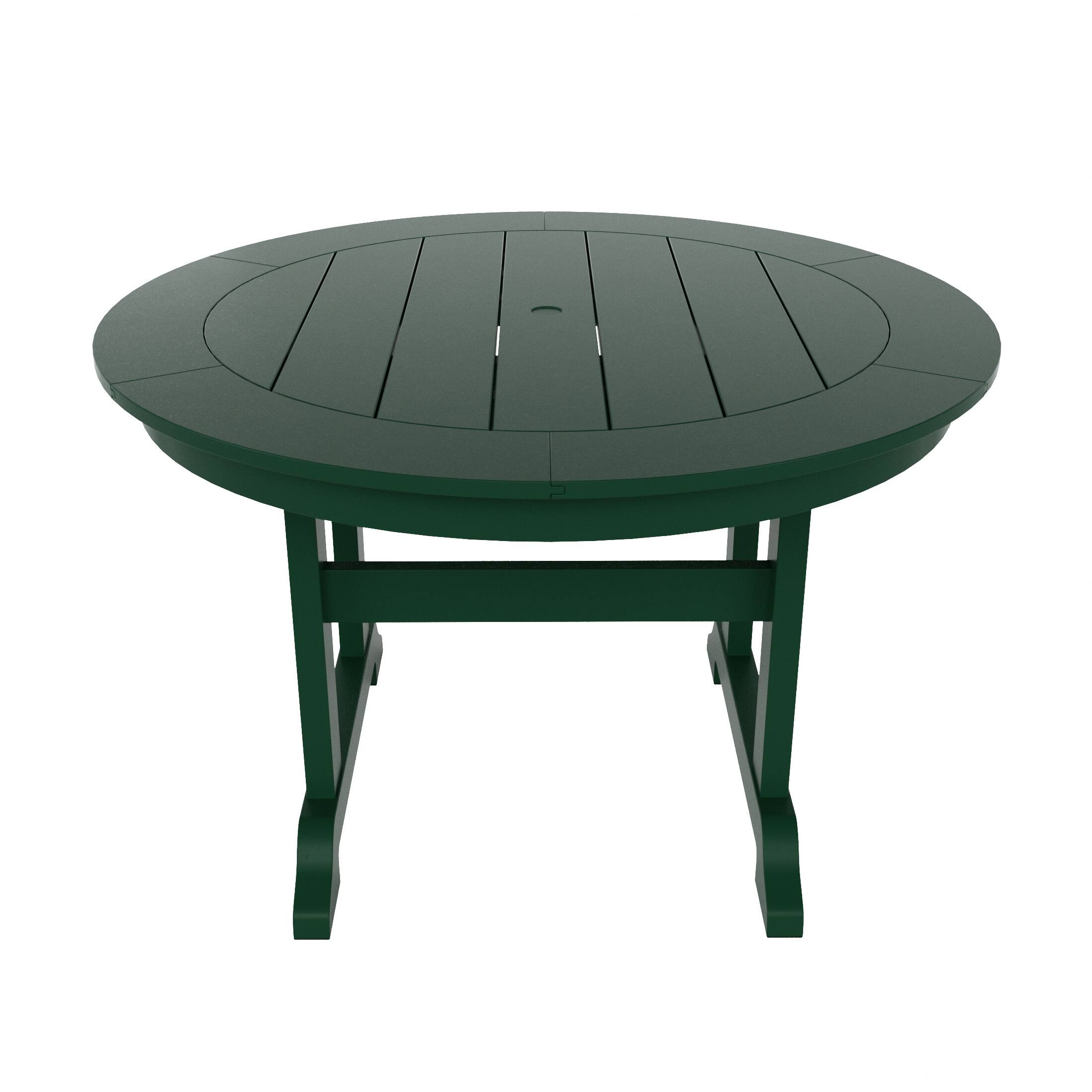 Left. WestinTrends - WestinTrends Malibu 47" Outdoor Patio Round Dining Table - Dark Green.