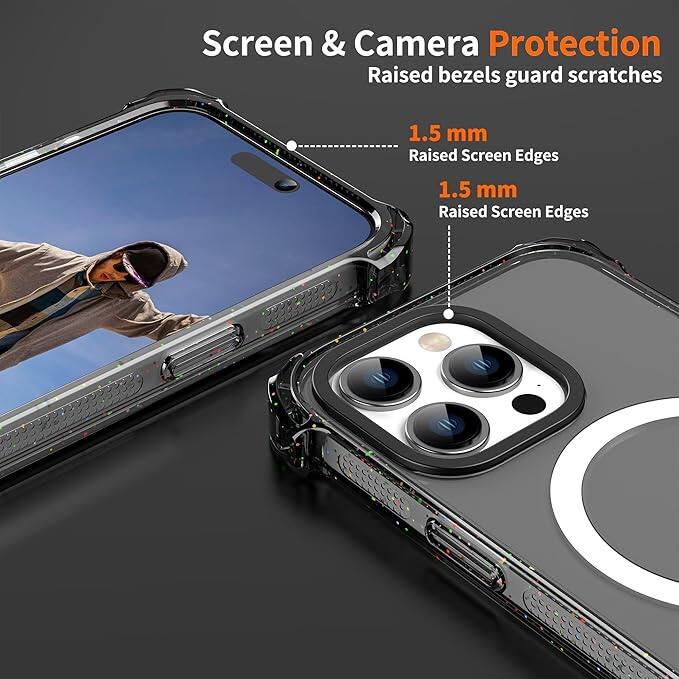 Screen & Camera Protection, Raised bezels guard scratches, 1.5 mm Raised Screen Edges, 1.5 mm Raised Screen Edges, S