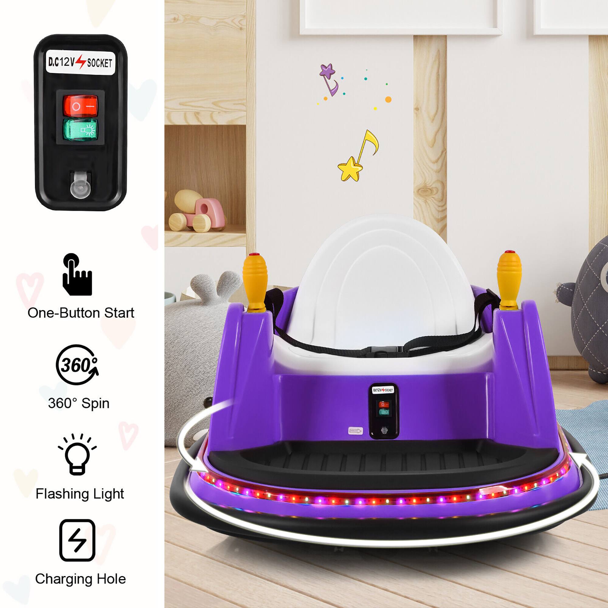 D.C12V SOCKET

- One-Button Start
- 360° Spin
- Flashing Light
- 4 Charging Hole