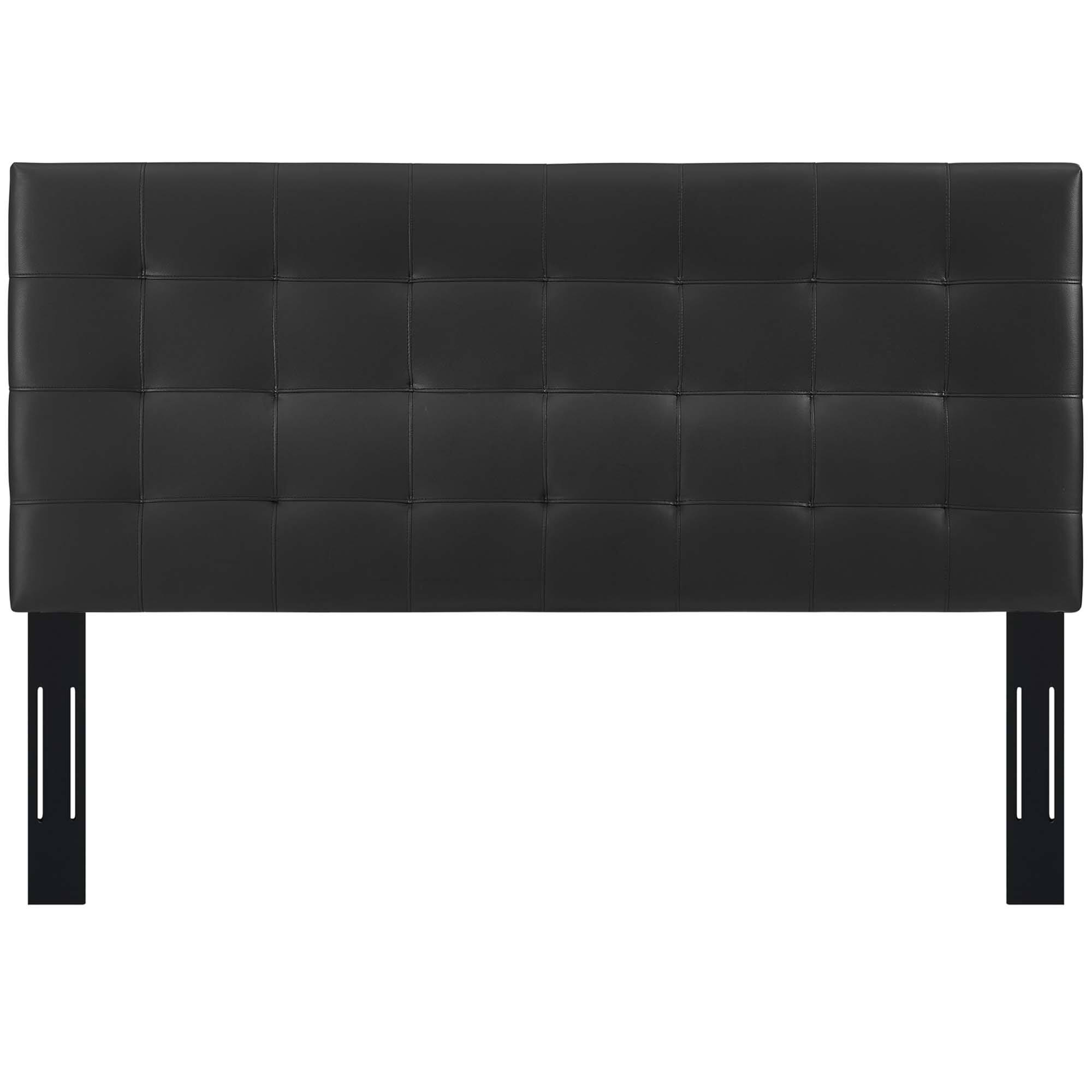 Alt View 1. Modway - Paisley Tufted Upholstered Faux Leather Full / Queen Headboard by Modway - Black.