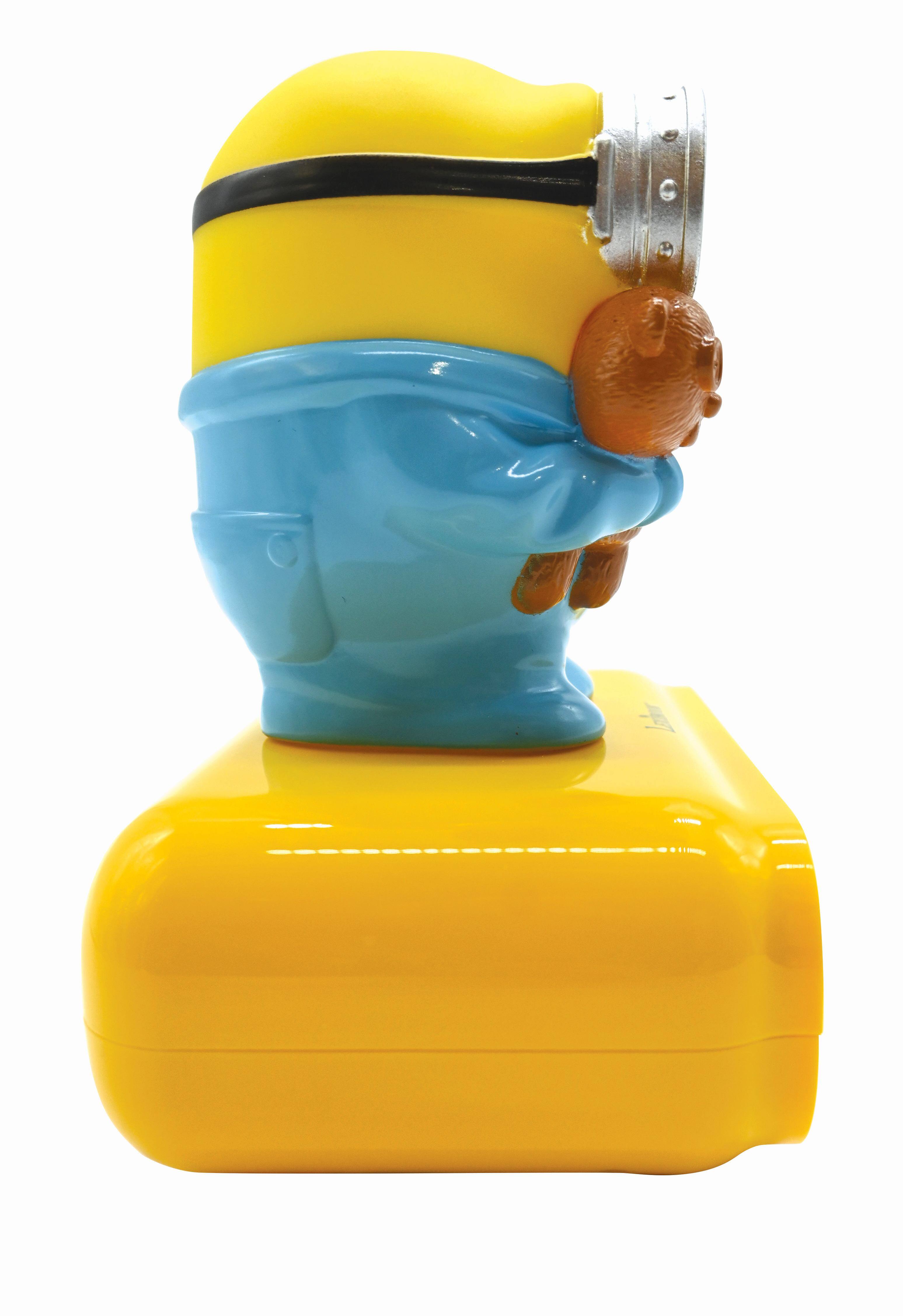 Alt View 2. Lexibook - Minions Alarm Clock with Night Light 3D Design the and Sound Effects - YELLOW.