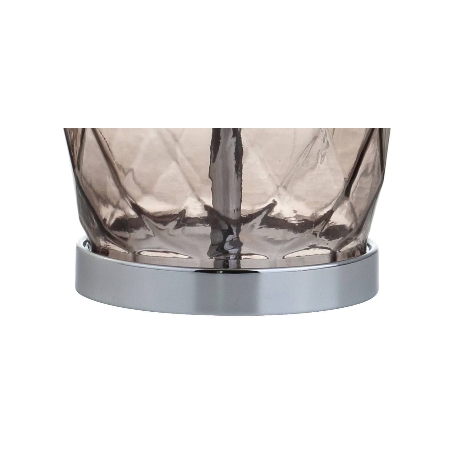Alt View 4. Jonathan Y - Juliette 26.5" Glass/Metal LED Table Lamp, Smoked Gray - Smoked Gray.