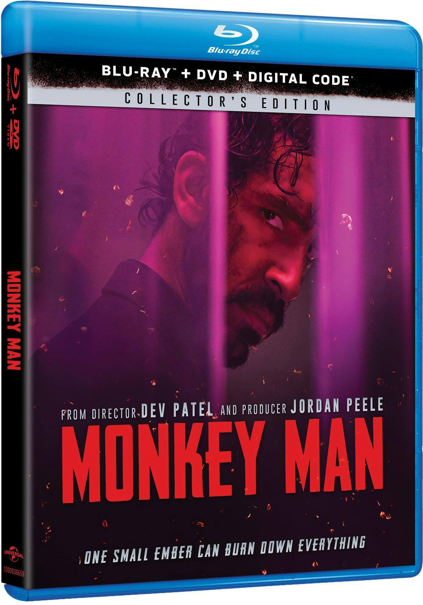 Angle. Monkey Man - Collector's Edition Blu-ray + DVD + Digital (with DVD) [Blu-ray].