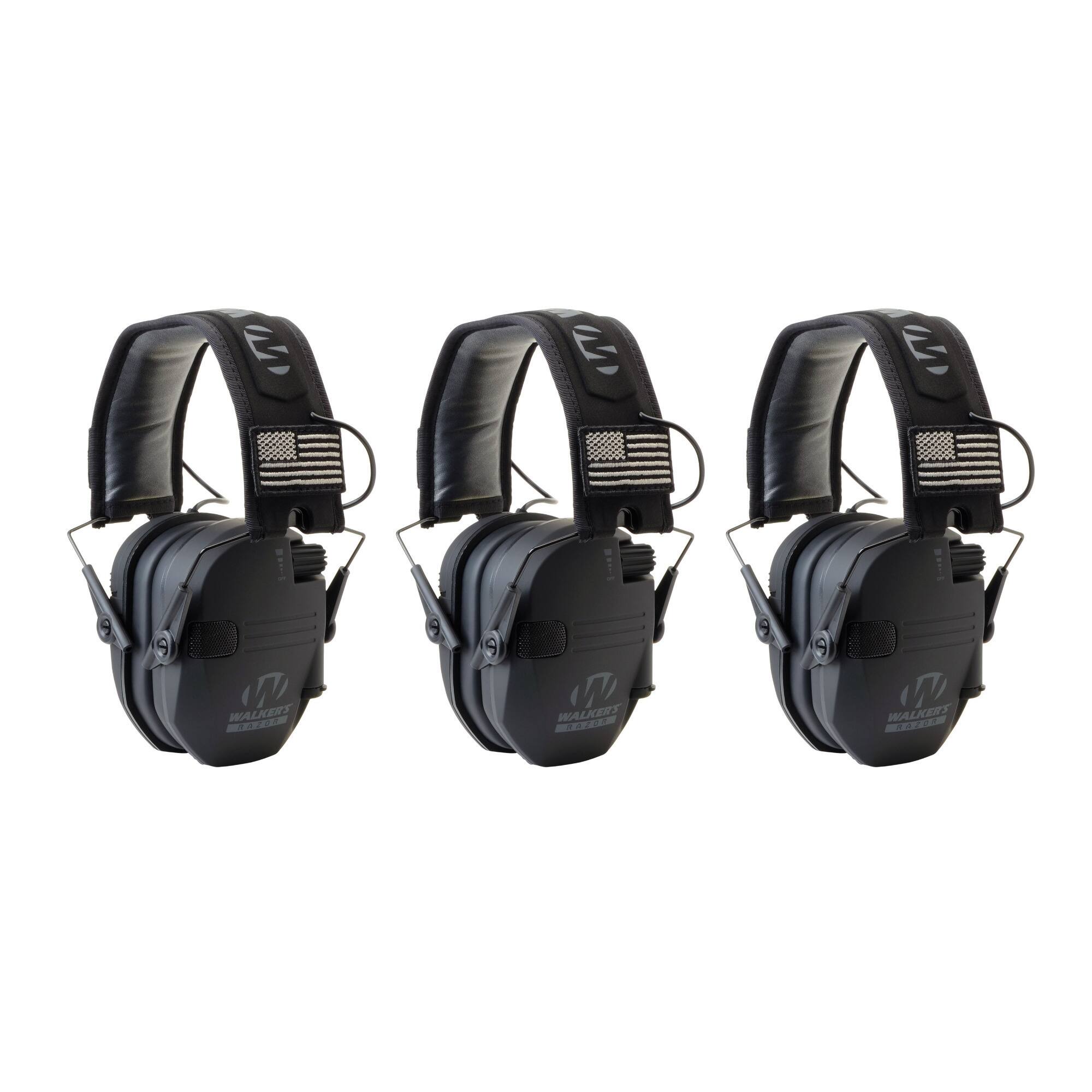 Walkers - Walker's Razor Slim Electronic Shooting Muffs 3-Pack, America Patch - Black price history on PriceWatchPro
