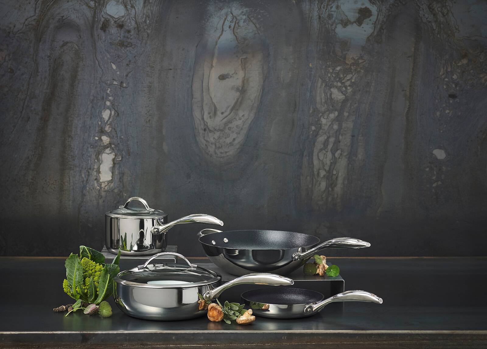 Alt View 4. Scanpan - Haptiq Stainless Steel Nonstick 12.5-Inch Wok - Black.