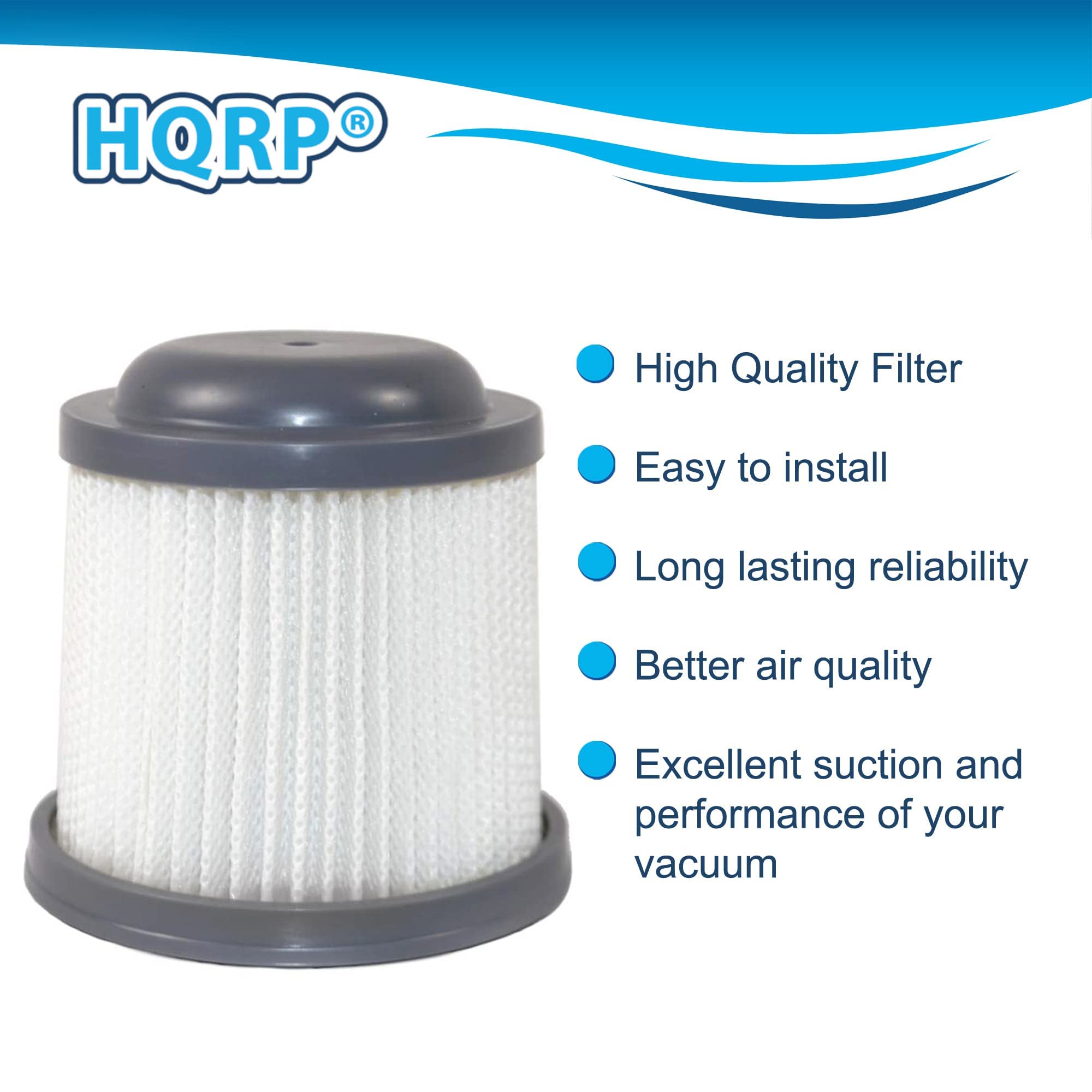 HQRP®

- High Quality Filter
- Easy to install
- Long lasting reliability
- Better air quality
- Excellent suction and performance of your vacuum