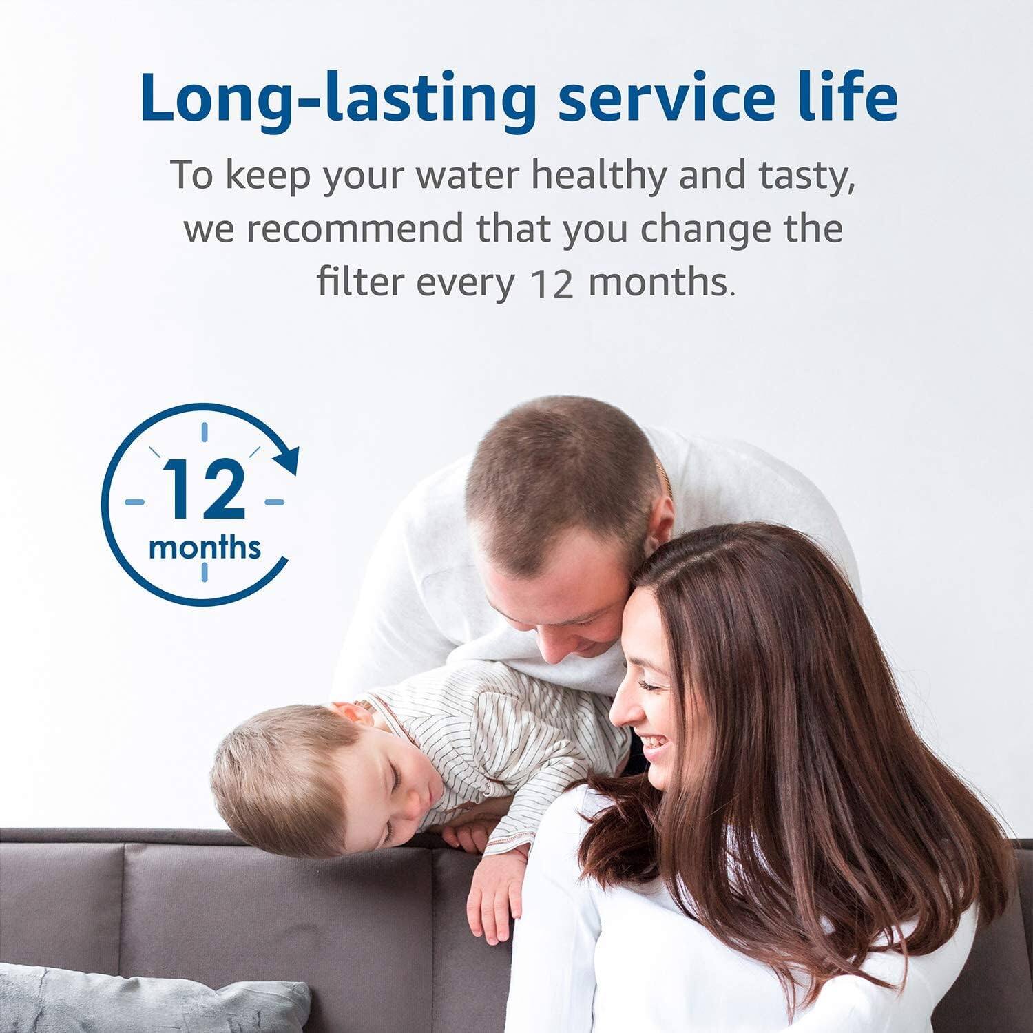 Long-lasting service life

To keep your water healthy and tasty, we recommend that you change the filter every 12 months.

12 months