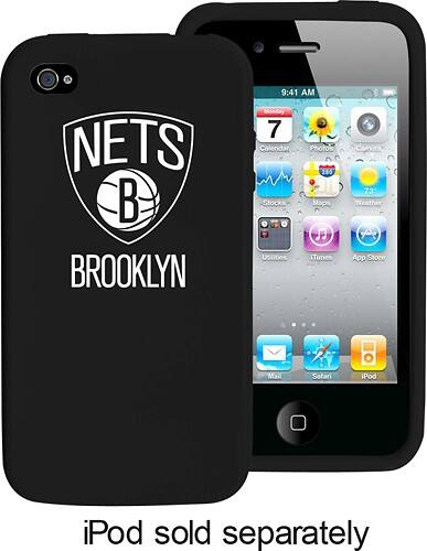 Front Standard. Tribeca - Brooklyn Nets Soft Shell Case for Apple® iPhone® 4 and 4S - Black.