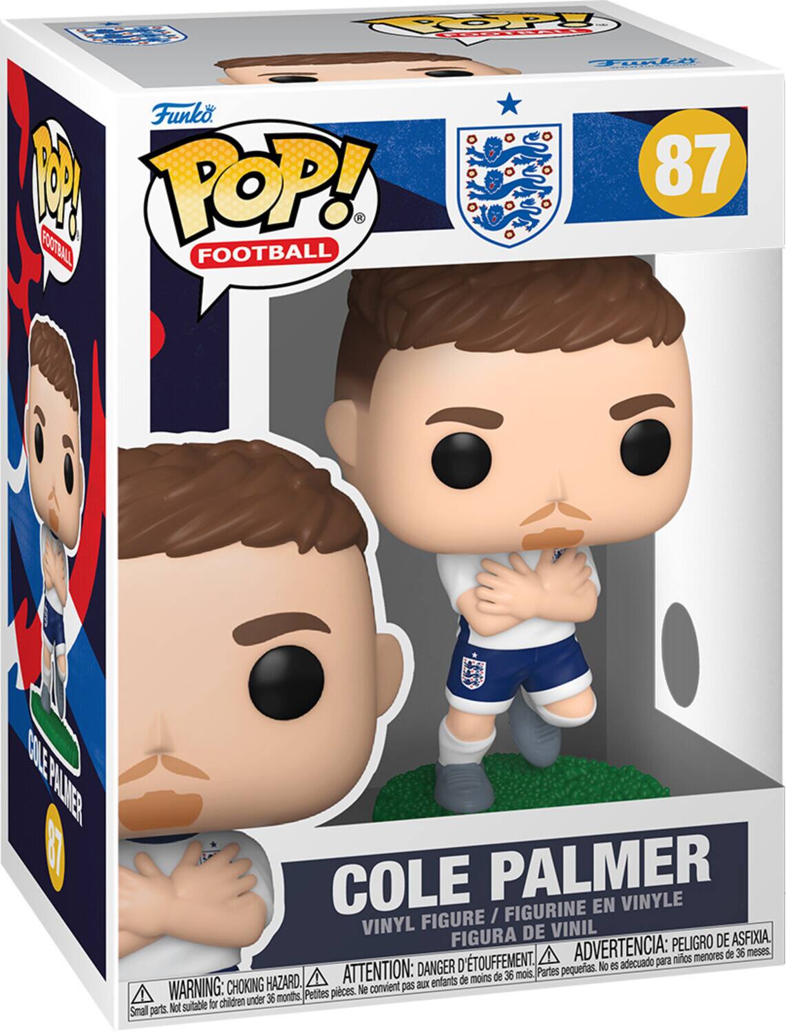 TOP COUT Fly Funko. C POP! 87 FOOTBALL FOOTBALL ONE COLE PALMER VINYLE FIGURINE EN FIGURE / VINYL DE VINIL FIGURA ADVERTENCIA: PELIGRO DE ASFIXIA. menores de 36 meses. D'TOUFFEMENT. adecuado para niños DANGER petites. No es HAZARD. ATTENTION: aux enfants de moins de 36 mois Partes WARNING: CHOKING Petites pièces. Ne convient pas children under 36 months Not suitable for Smal parts.