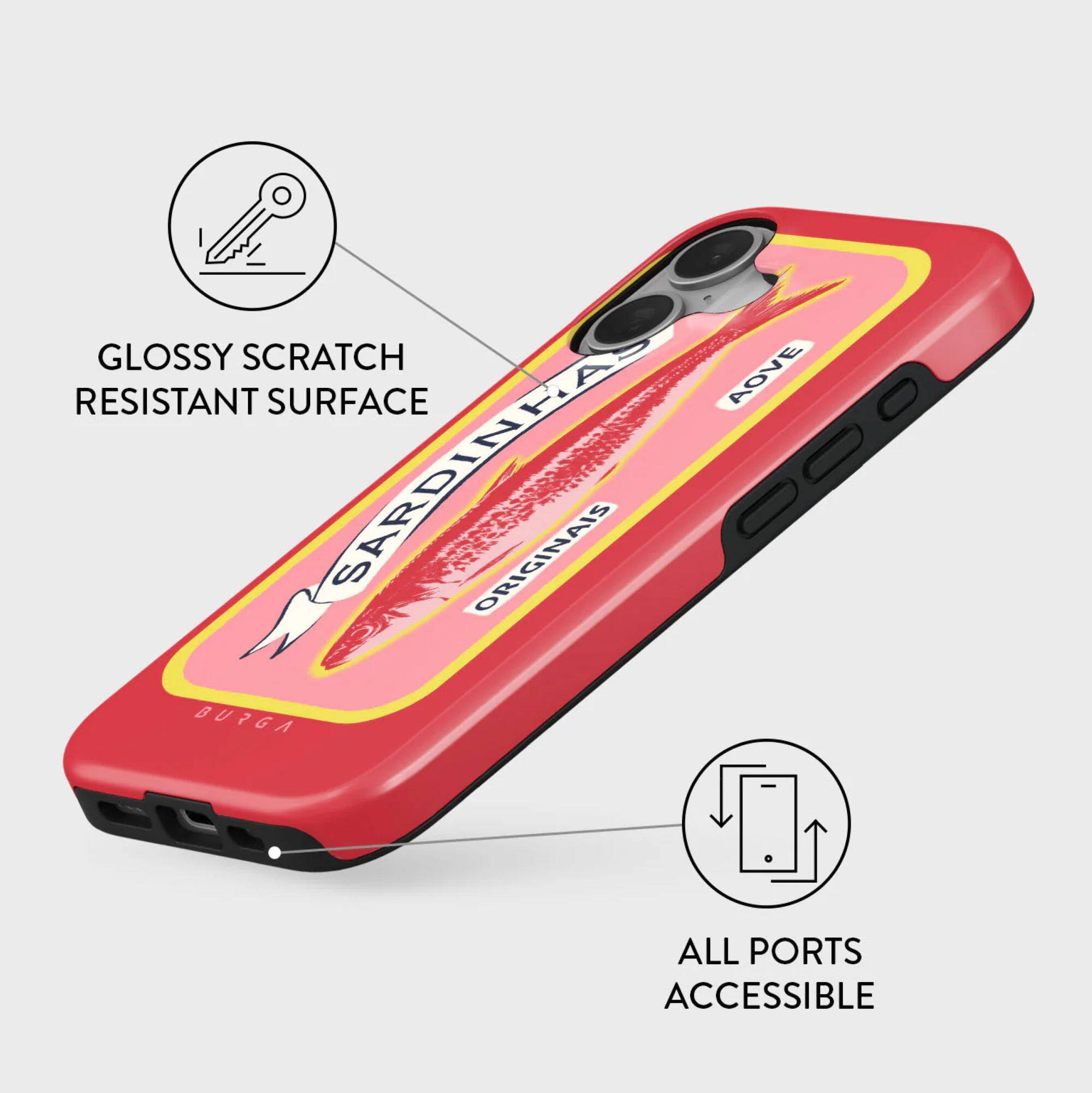 GLOSSY SCRATCH RESISTANT SURFACE  
SARDINHAS SARDI ORIGINAIS  
BURGA  
ALL PORTS ACCESSIBLE