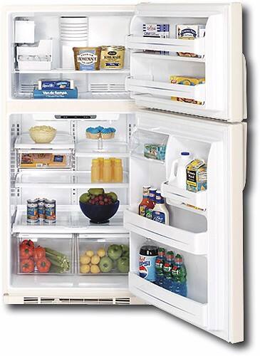 Best Buy Ge 21 8 Cu Ft Top Mount Refrigerator Bisque On Bisque Gts22jcpcc