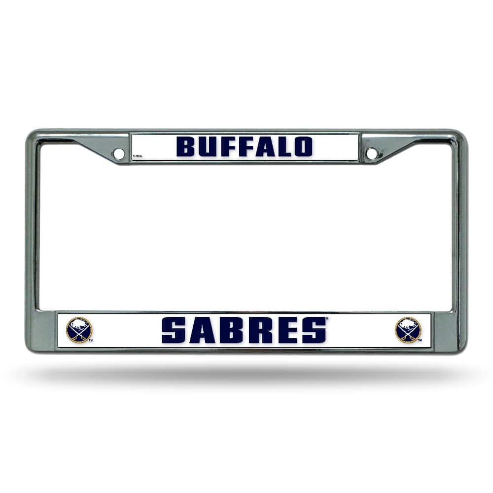 Rico Industries - Buffalo Sabres Hockey Chrome Metal License Plate Frame - Multi