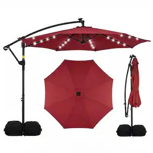 Loheer Square Patio Umbrella Solar Lighted Outdoor Umbrella Waterproof Sun Shade with Crank and Cross Base W656P242121 - Best Buy Loheer Square Patio Umbrella Solar Lighted Outdoor Umbrella Waterproof Sun Shade with Crank and Cross Base W656P242121 - Best Buy