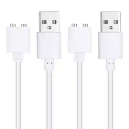 Unique Bargains - Magnetic USB DC Charger Cable, 6mm, 2.6ft, USB, Smart Protect, Single Polarity, 2pcs - for Toys - White