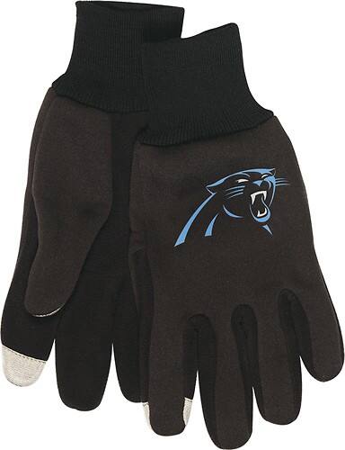 Front Standard. WinCraft - Carolina Panthers Touch-Screen Gloves - Black.
