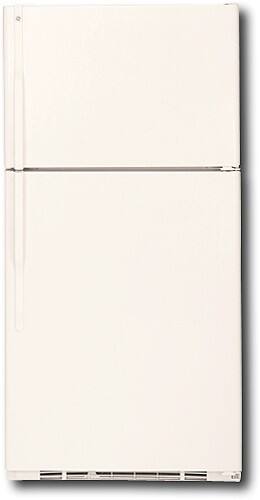 Front Standard. GE - 21.7 Cu. Ft. Top-Mount Refrigerator - Bisque-on-Bisque.