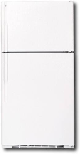 Front Standard. GE - 21.7 Cu. Ft. Top-Mount Refrigerator - White-on-White.