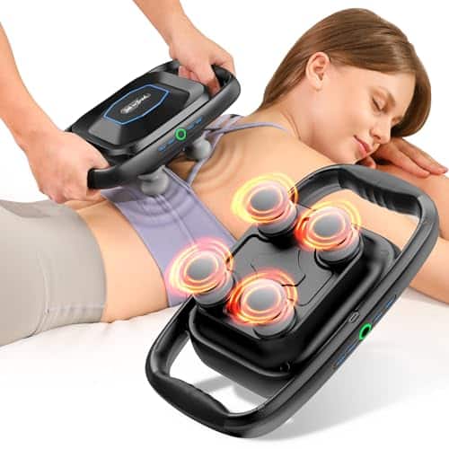 DORLUKFU - A1 4-Head Massage Gun Deep Tissue, FSA Eligible/HSA Eligible, 4X Pain Relief Efficiency, Replaceable Massager Heads &