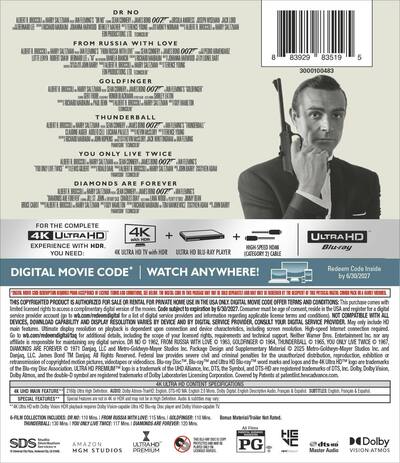 James Bond Sean Connery 6 Film Collection (4K Ultra HD) [UHD James Bond Sean Connery 6 Film Collection (4K Ultra HD) [UHD