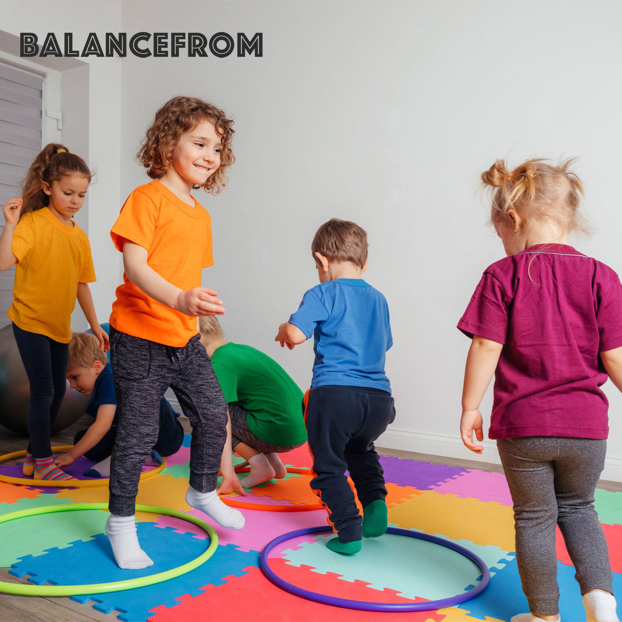 Alt View 6. BalanceFrom Fitness - BalanceFrom 9 Color Extra Thick Interlocking Foam Exercise Play Mats (2 Pack) - Multicolor.