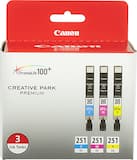Canon - 251 XL 3-Pack High-Yield Ink Cartridges - Cyan/Magenta/Yellow