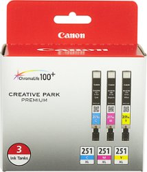 Canon - 251 XL 3-Pack High-Yield Ink Cartridges - Cyan/Magenta/Yellow - Front_Zoom