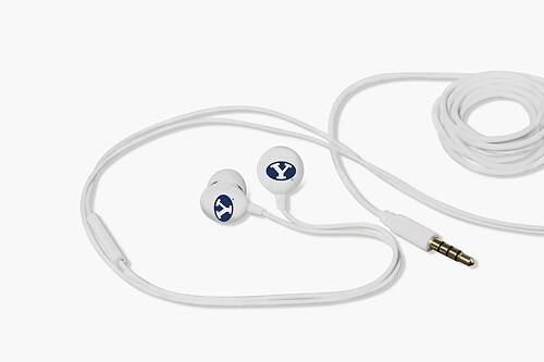 Angle Standard. Tribeca - BYU Earbud Headphones - White.